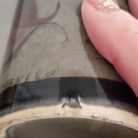 Tonala Vintage Mexican Folk Art Pottery Floral Hand Thrown Vase 6.75" - Picture 9 of 11